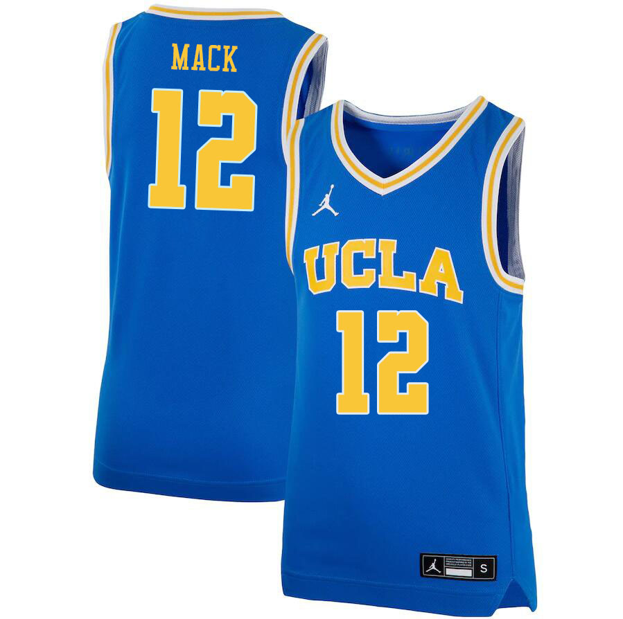 Men #12 Sebastian Mack UCLA Bruins College Basketball Jerseys Stitched Sale-Blue